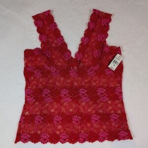 Natori Rose Parfait Lace Top